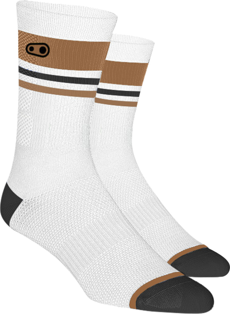 Crankbrothers MTB Socks white/brown