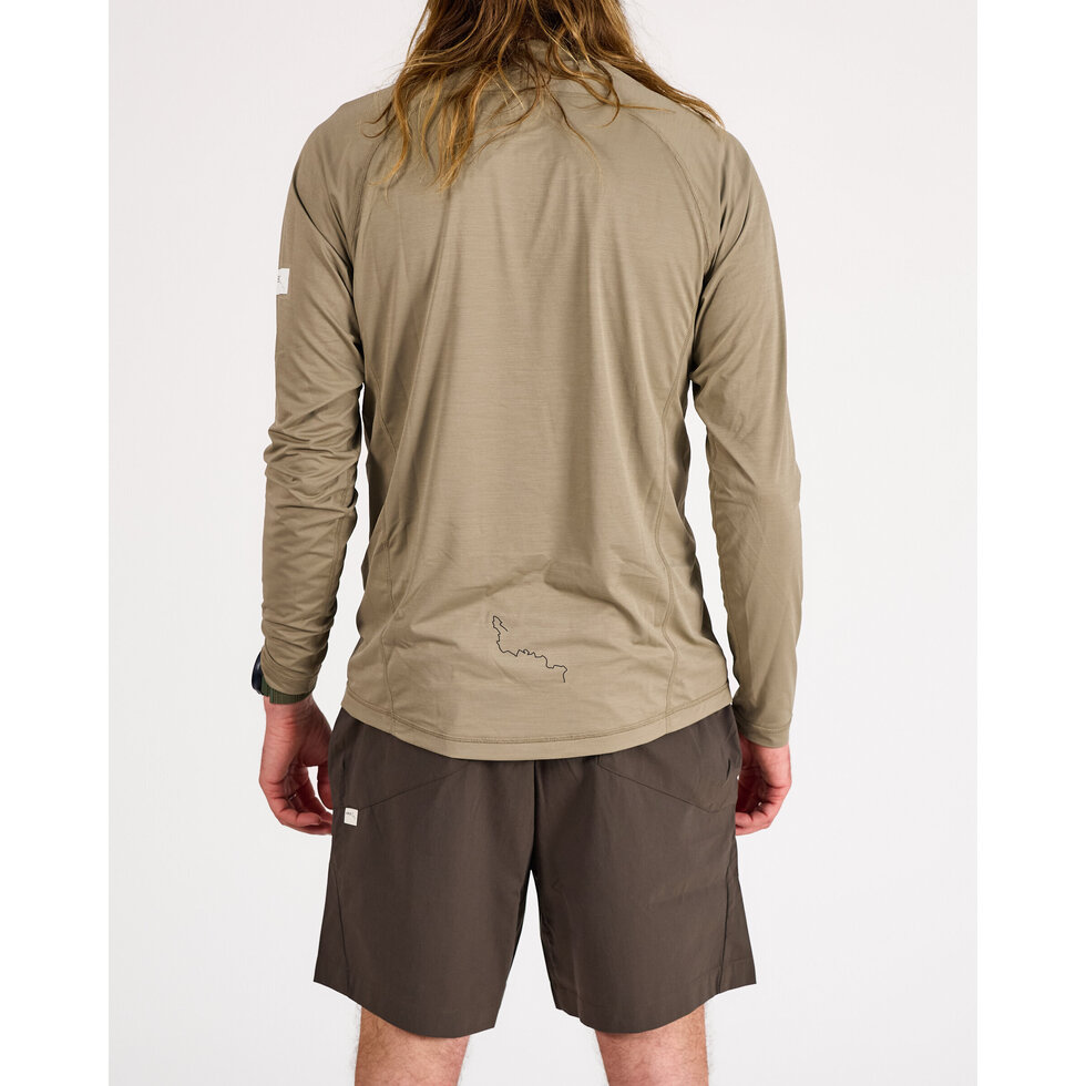 Albion Cycling MENS ZOA SUN SHIELD LONG SLEEVE T-SHIRT - Colour: FLINT, Size: XL