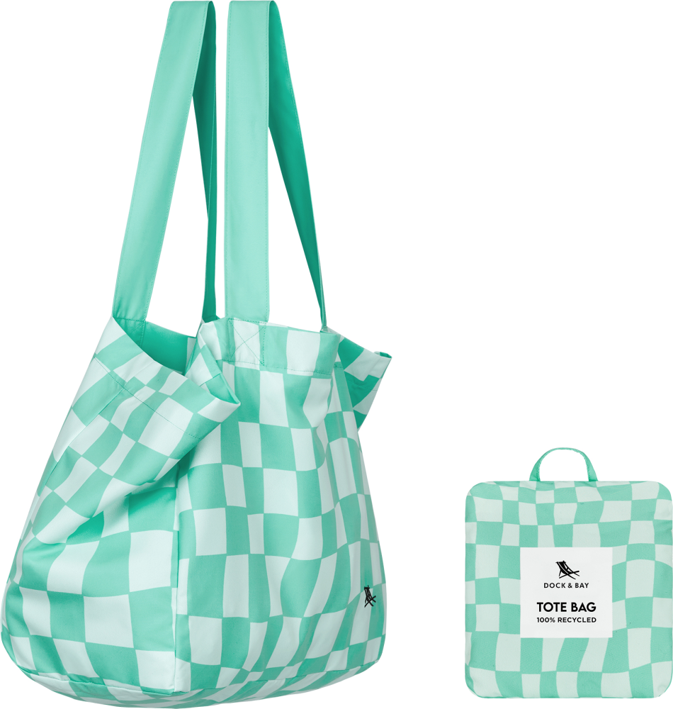 Dock & Bay Foldable Bag Medium check mate