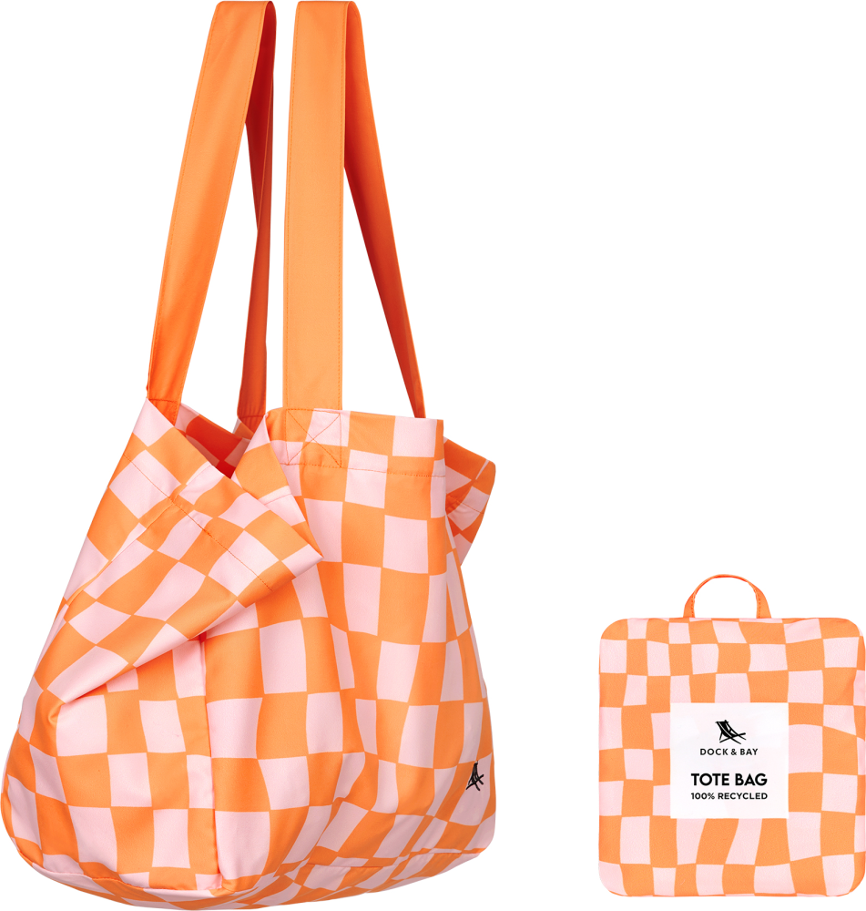 Dock & Bay Foldable Bag Medium groovy check