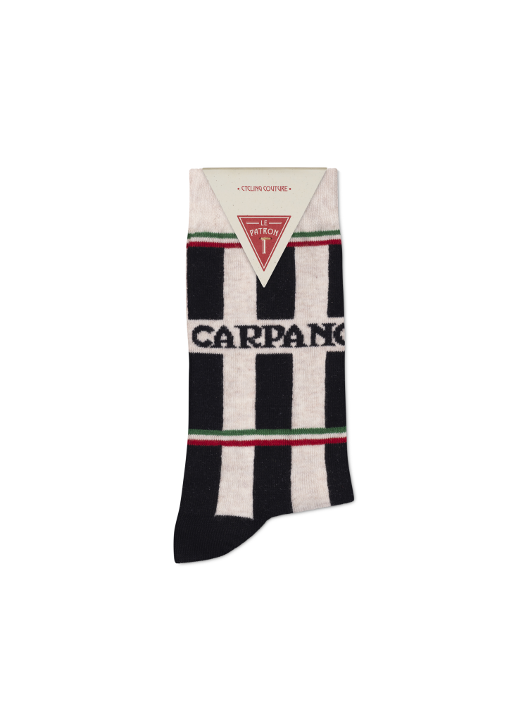 Le Patron Classic Jersey Carpano Socks black ecru