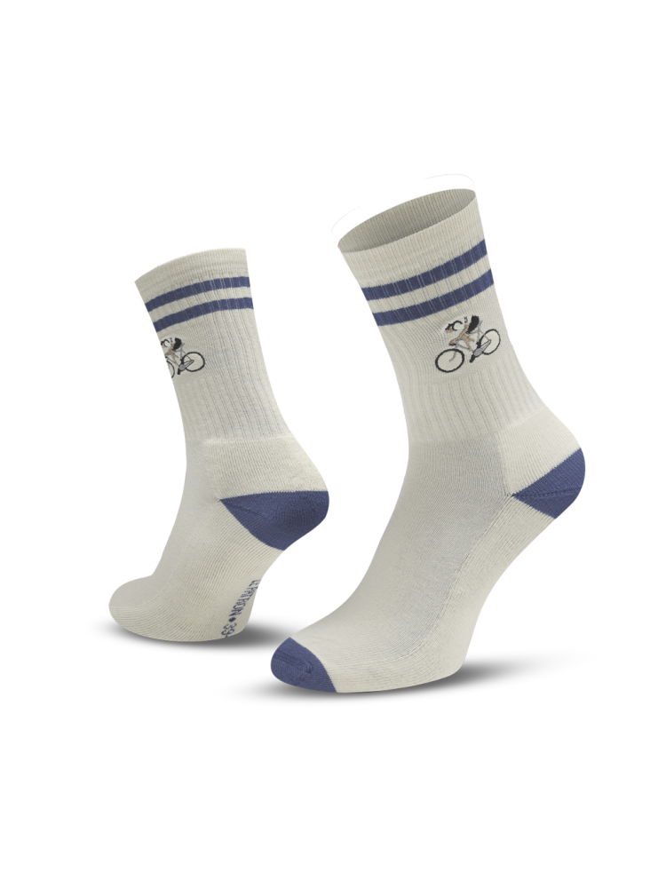 Le Patron Crew Cyclist Socks blue