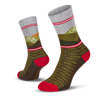 Le Patron Mountain Socks army green