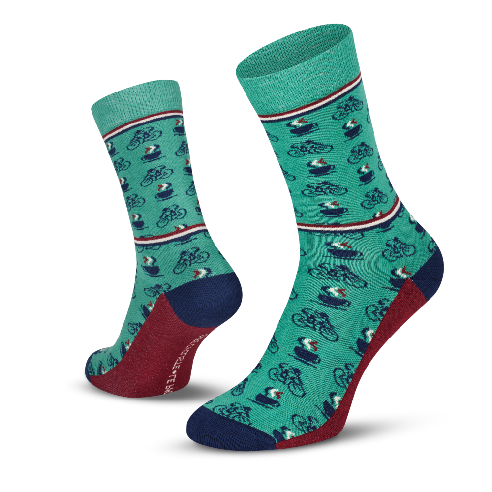 Le Patron Cafe Cycliste Socks mint