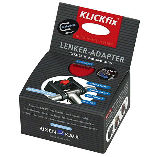 KlickFix Lenkeradapter für Taschen​/​Körbe – ø 22​-​26mm