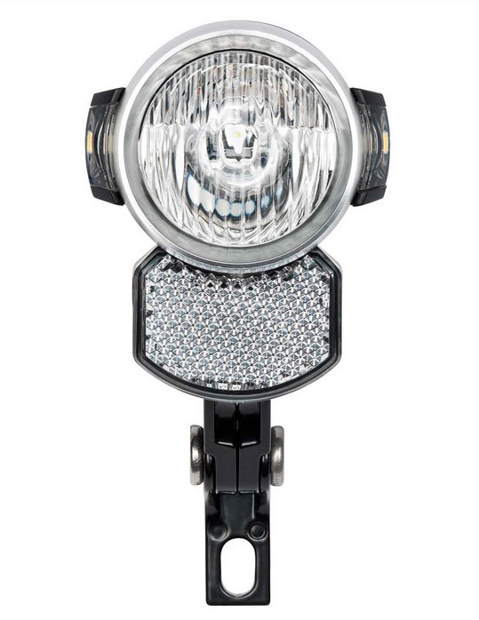 AXA Scheinwerfer LED Blueline 50 Steady Auto – für Nabendynamo, Hell​-​Dunkelsensor, Standlicht