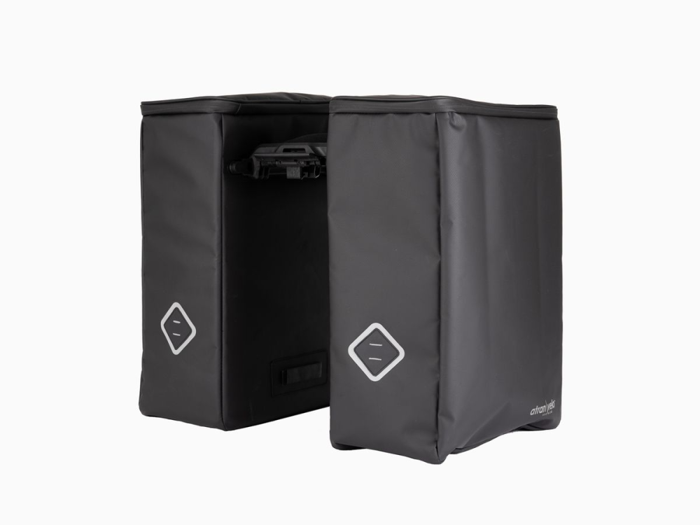 ATRAN VELO Atran Gepäckträgertaschen MAX AVS – 2x24L schwarz – mit Adapter AVS