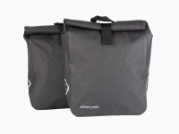 ATRAN VELO Atran Gepäckträgertaschen TRAVEL AVS – 2×25 L grau​-​schwarz – mit Adapter AVS