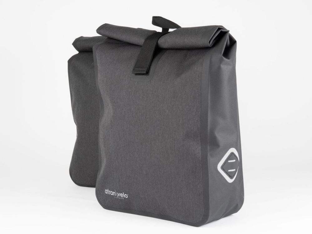 ATRAN VELO Atran Gepäckträgertaschen TRAVEL AVS – 2×25 L grau​-​schwarz – mit Adapter AVS