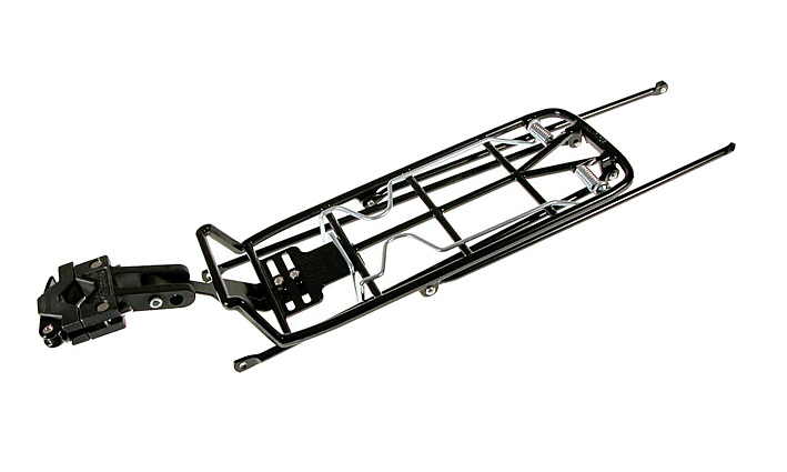 Pletscher Gepäckträger Quick​-​Rack 4B 26​-​28″ – schwarz 320​-​354mm mit Befestigung auf Ösen