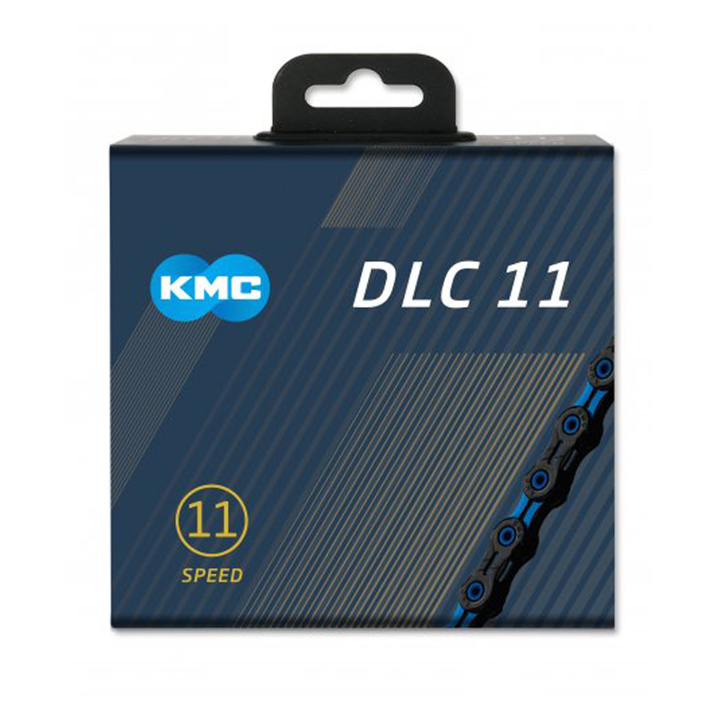 KMC Kette DLC 11 1​/​2″ x 11​/​128″ Black​/​Blue – 116 Glieder