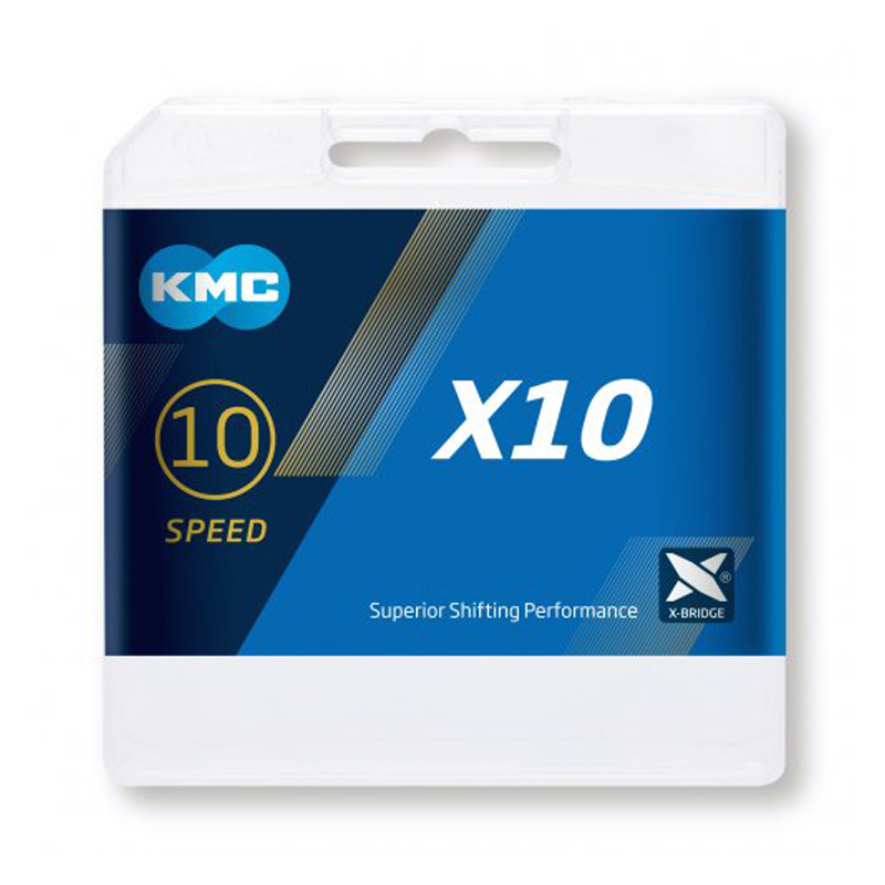 KMC Kette X10 1​/​2″ x 11​/​128″ Silver​/​Black – 114 Glieder