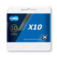 KMC Kette X10 1​/​2″ x 11​/​128″ Silver​/​Black – 114 Glieder
