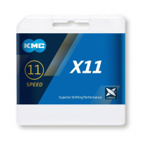 KMC Kette X11 1​/​2″ x 11​/​128″ Silver​/​Black – 114 Glieder