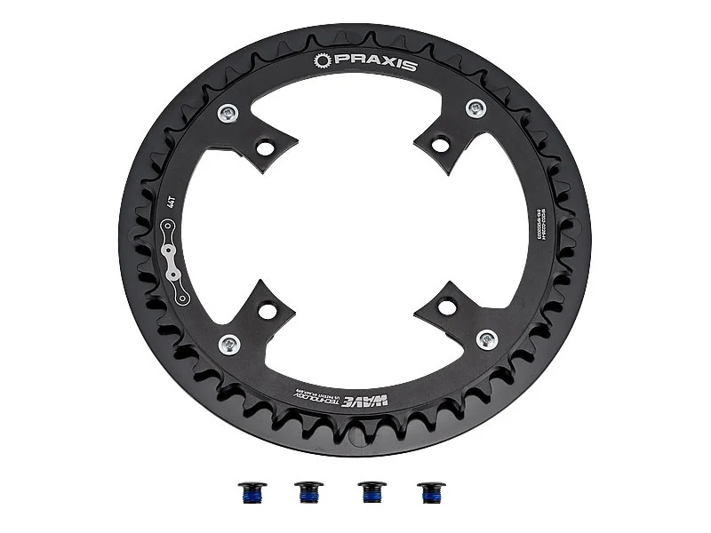 Chr Turbo, 44t, 11/12-spd, 104bcd, 1x Ring, Narrow Wide, Alloy, W/ Chain Ring Guard, Praxis