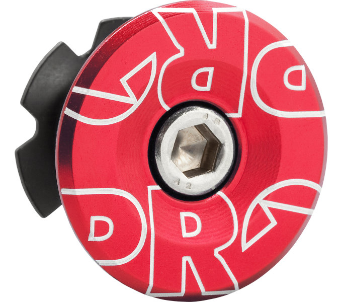 Pro Ahead Deckel 1 1/8" Alu mit Schraube und Kralle rot eloxiert