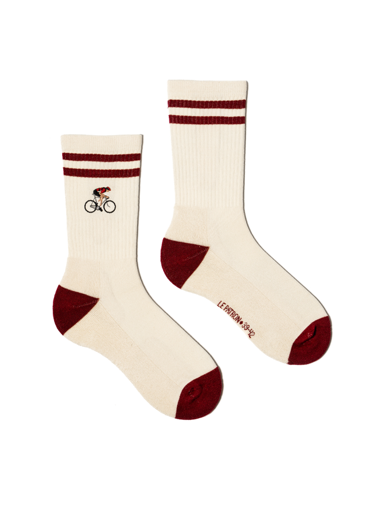 Le Patron Crew Cyclist Socks spanish red
