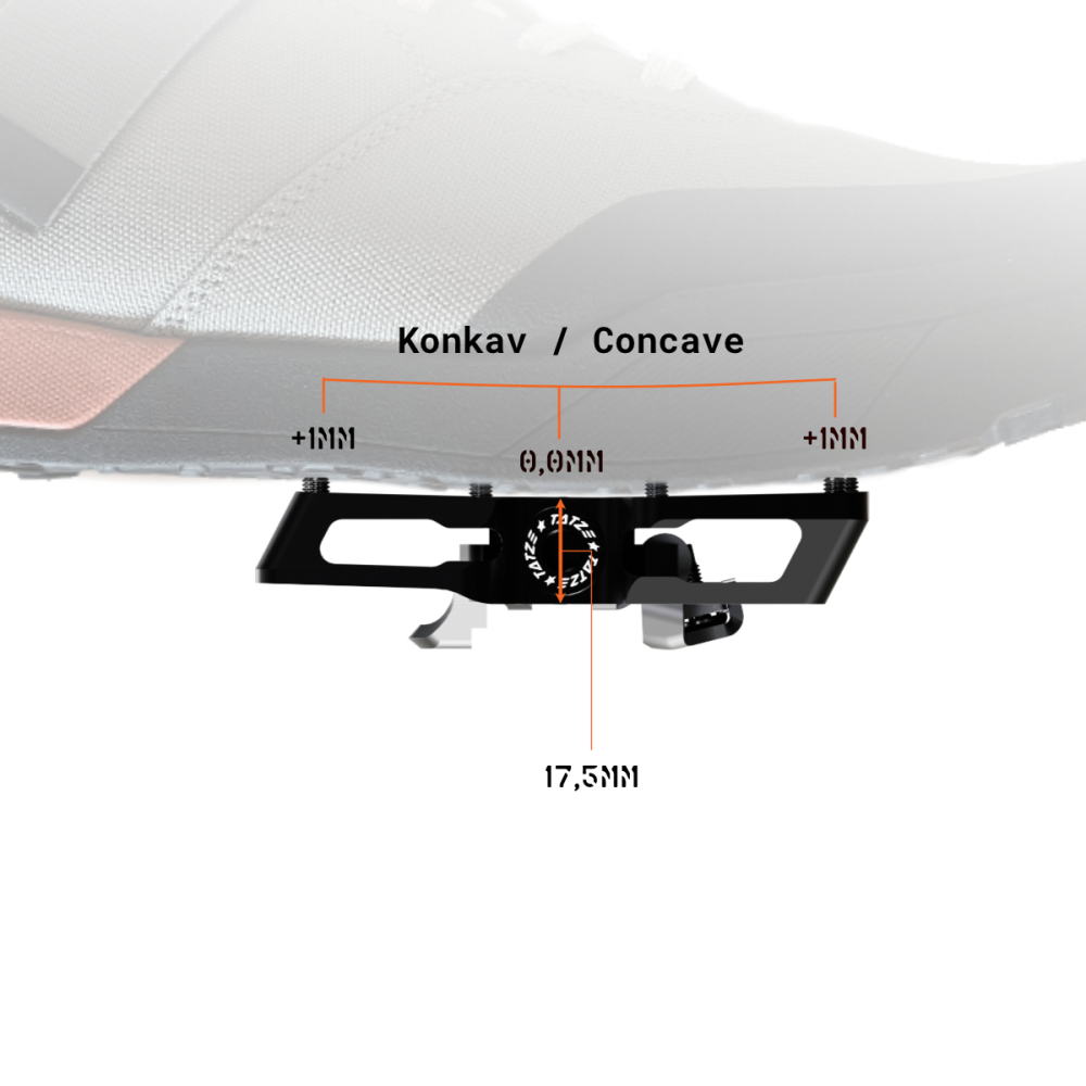 TATZE CONTACT COMBI Pedal Vision, schwarz