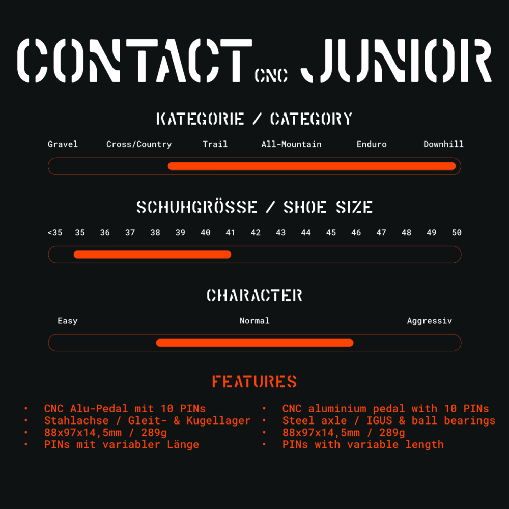 TATZE CONTACT Junior Pedal, rot