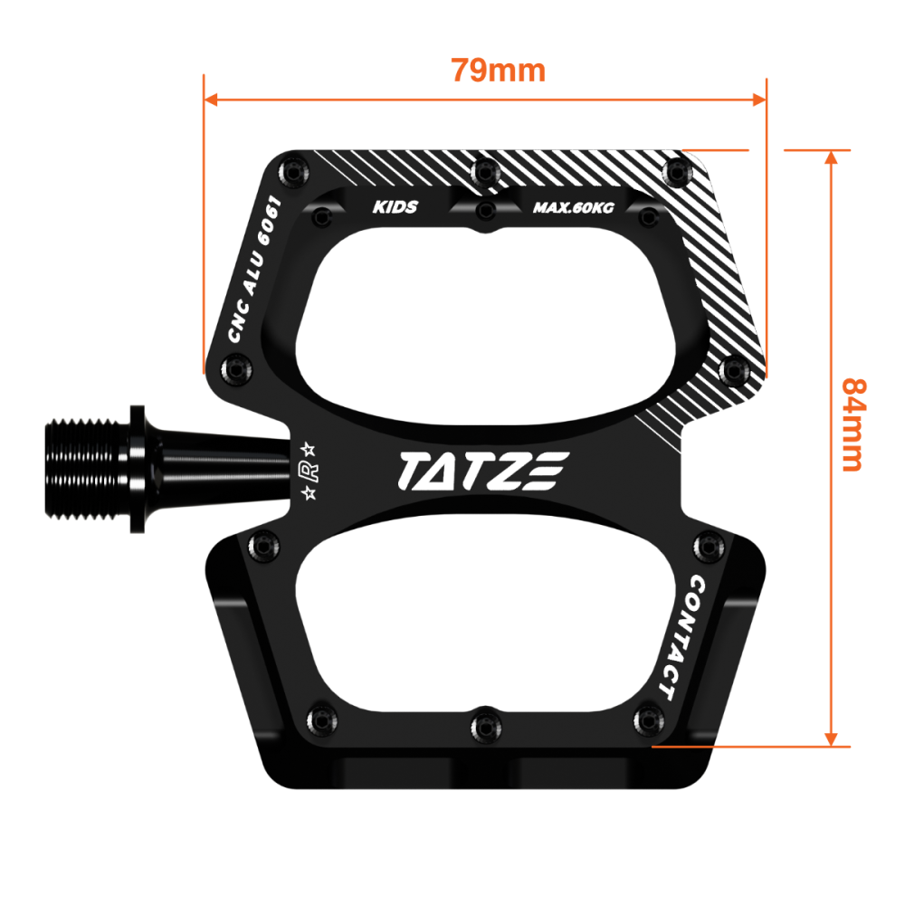 TATZE CONTACT Kids Pedal, schwarz