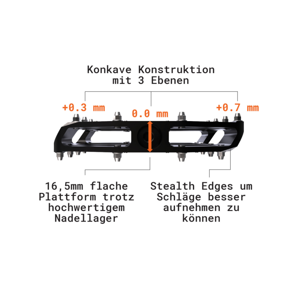 Tatze TATZE MC -Air Pedal, schwarz