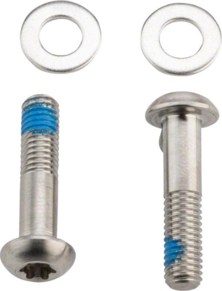 SRAM Bracket Mounting Bolts T25 Titanium 22mm Flatmount, titan