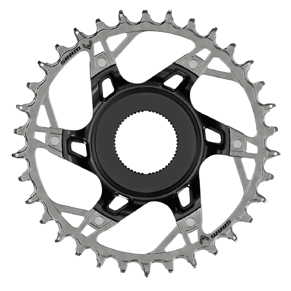 SRAM chainring xx eagle axs transmission shimano steps direct mount, black/silver, 3