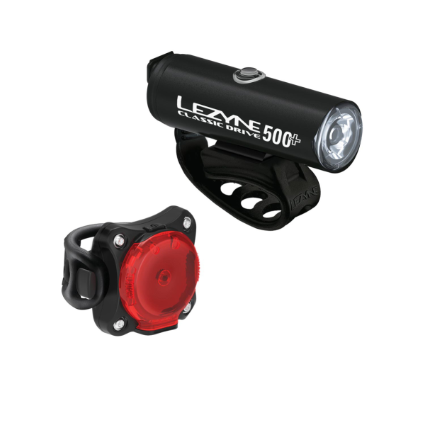 Lezyne Classic Drive 500+ / Zecto Drive 200+ Pair, satin black