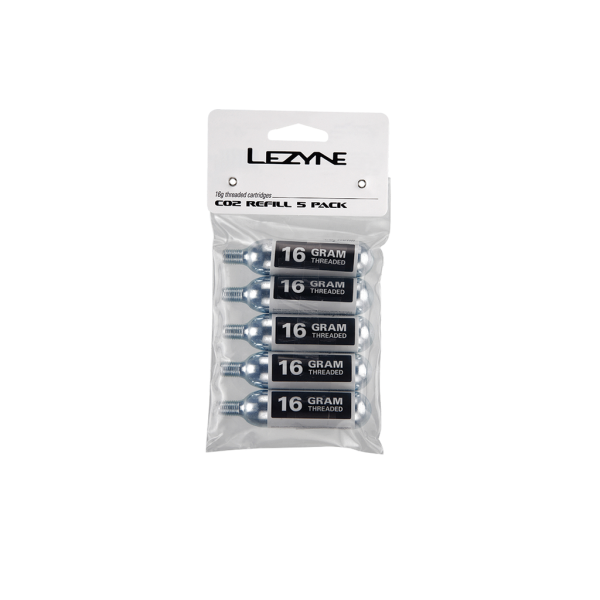 Lezyne 16G CO2 5 Pack, silver