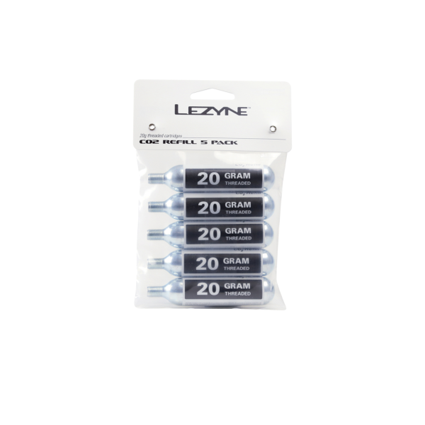 Lezyne 20G CO2 - 5 Pack, silver