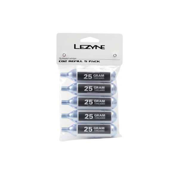 Lezyne 25G CO2 - 5 Pack, silver