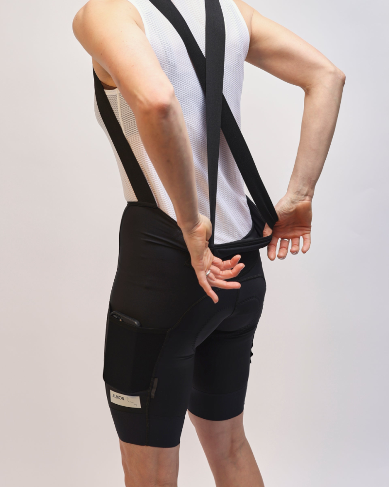 Albion Cycling Men's abr1 pocket bib shorts (black) - 2022 season