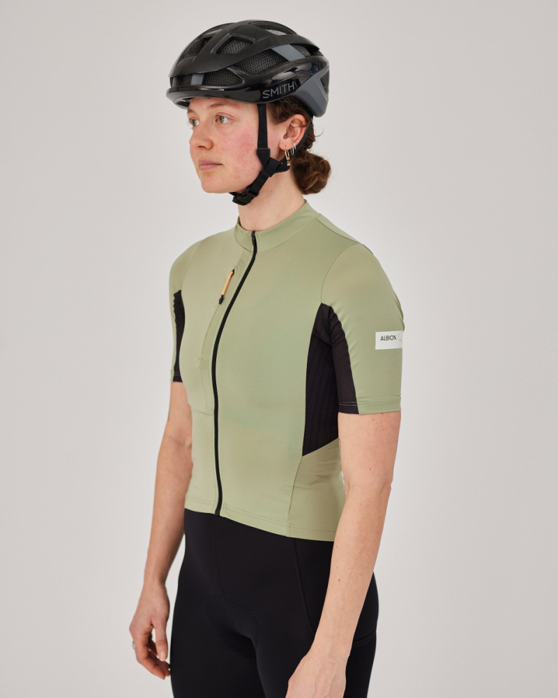 Albion Cycling women's traverse jersey (mineral green)