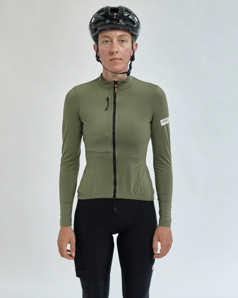 Albion Cycling Women's Traverse Long Sleeve Jersey (Mineral Green)