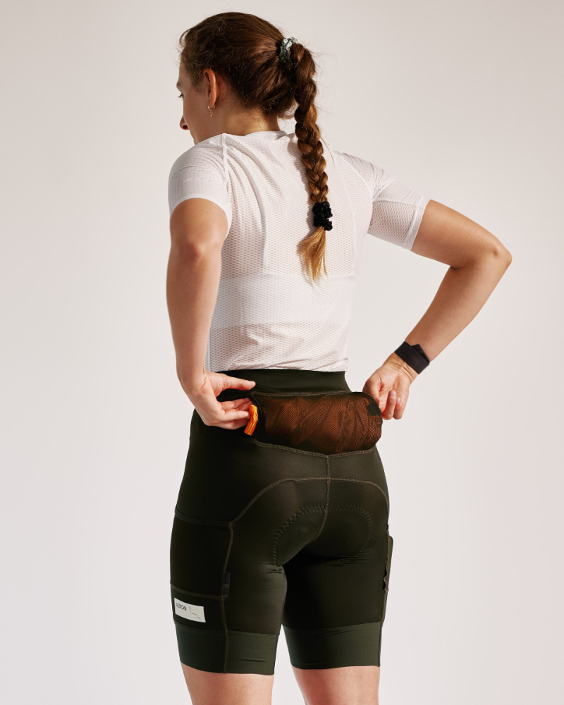 Albion Cycling women's abr1 pocket shorts (rosin)