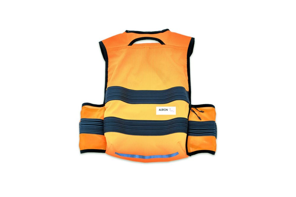 Albion Cycling Visibility Cargo Vest (Hi-Vis Orange/Reflective)