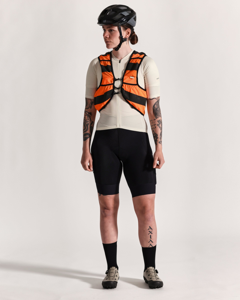 Albion Cycling Visibility Cargo Vest (Hi-Vis Orange/Reflective)