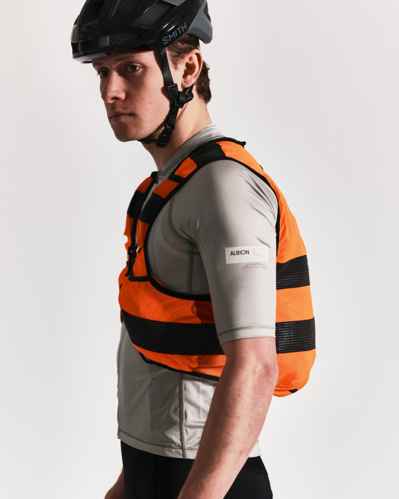 Albion Cycling Visibility Cargo Vest (Hi-Vis Orange/Reflective)
