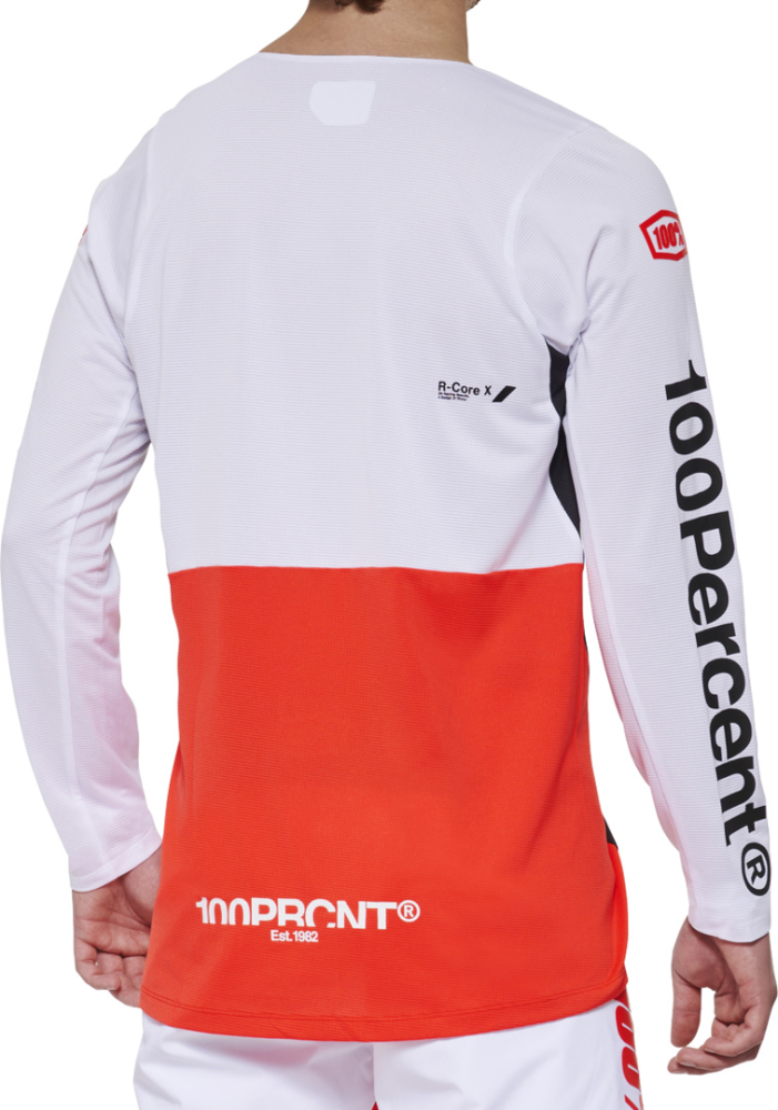 100percent R-CORE-X Long Sleeve Jersey white/red XL