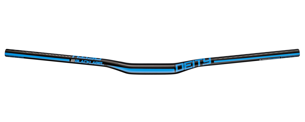 Deity Blacklabel 800 Lenker, 800 mm, 15 mm Rise, 31.8 mm Lenkerklemmung. Black / Blue.