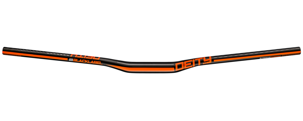 Deity Blacklabel 800 Lenker, 800 mm, 15 mm Rise, 31.8 mm Lenkerklemmung. Black / Orange.