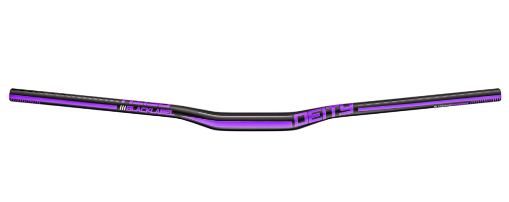Deity Blacklabel 800 Lenker, 800 mm, 15 mm Rise, 31.8 mm Lenkerklemmung. Black / Purple.