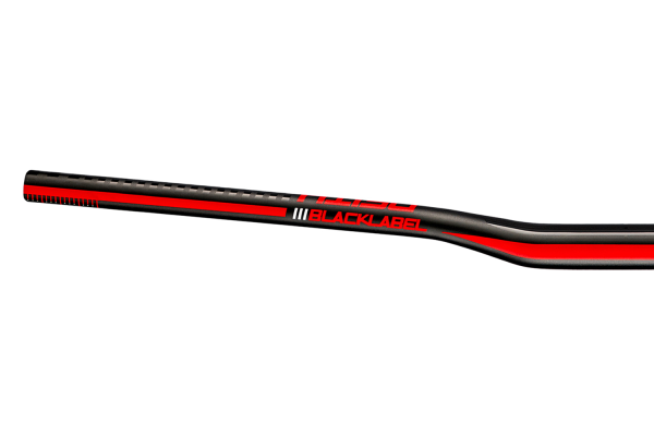 Deity Blacklabel 800 Lenker, 800 mm, 15 mm Rise, 31.8 mm Lenkerklemmung. Black / Red.