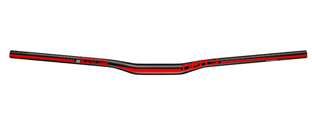 Deity Blacklabel 800 Lenker, 800 mm, 15 mm Rise, 31.8 mm Lenkerklemmung. Black / Red.