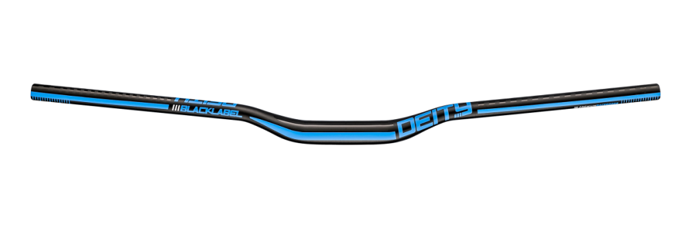 Deity Blacklabel 800 Lenker, 800 mm, 25 mm Rise, 31.8 mm Lenkerklemmung. Black / Blue.
