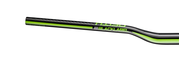 Deity Blacklabel 800 Lenker, 800 mm, 25 mm Rise, 31.8 mm Lenkerklemmung. Black/Green.