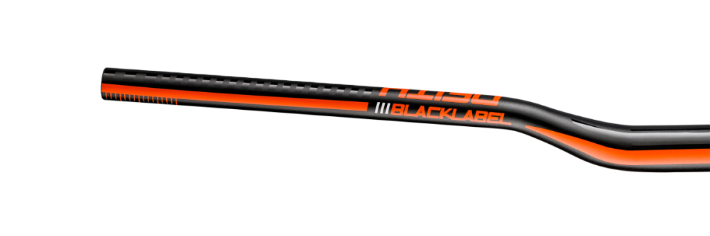 Deity Blacklabel 800 Lenker, 800 mm, 25 mm Rise, 31.8 mm Lenkerklemmung. Black / Orange.