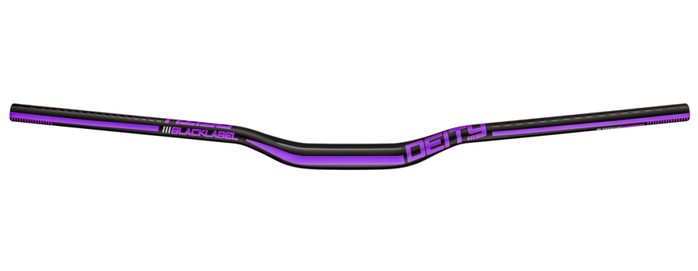 Deity Blacklabel 800 Lenker, 800 mm, 25 mm Rise, 31.8 mm Lenkerklemmung. Black / Purple.
