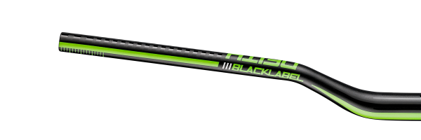Deity Blacklabel 800 Lenker, 800 mm, 38 mm Rise, 31.8 mm Lenkerklemmung. Black/Green.