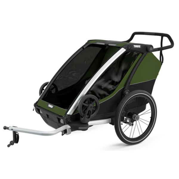 Thule AL Anhänger CHA CAB 2 Green Alu/Cypress Green (Bike+Stroll)
